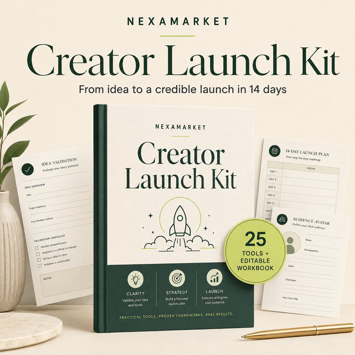 Creator Launch Kit digital workbook